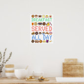 ブレックファーサードオールデイネオンディーナーサイングルメ ポスター (キッチン)