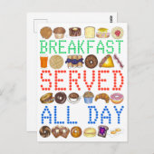 ブレックファーサードオールデイネオンディーナーサイングルメ ポストカード (正面/裏面)