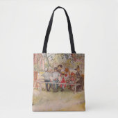 ブレックファーストアンダーザビッグ樺の木バイカールラルソン トートバッグ (正面)