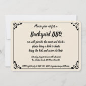 ブレックファーストアンダーザビッグ樺の木BBQパーティの招待状 招待状 (裏面)