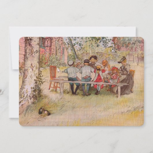 ブレックファーストアンダーザビッグ樺の木BBQパーティの招待状 招待状 (正面)