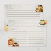 ブレックファーストインベッドベーシックレシピカード エンクロージャーカード (正面/裏面)
