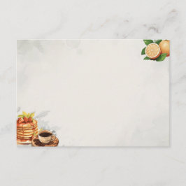 ブレックファーストインベッドベーシック空白のレシピカード エンクロージャーカード