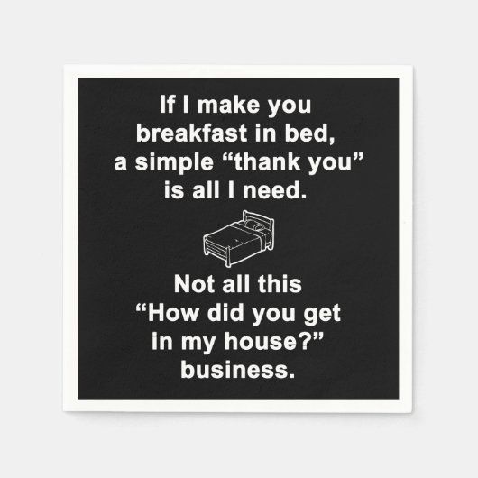 ブレックファーストインベッド スタンダードカクテルナプキン (正面)