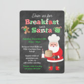 ブレックファーストウィズサンタチャルクボードスタイル 招待状 (スタンド正面)
