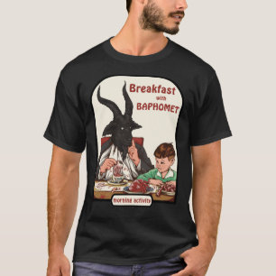 ブレックファーストウィズバホメットファーストバージョンプレミアムT-Sh Tシャツ