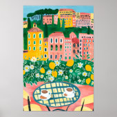 ブレックファーストオンテラスお洒落シティズア絵画ート ポスター (正面)