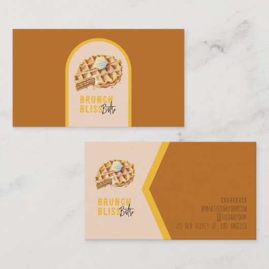 ブレックファーストカフェ 名刺 (正面/裏面)