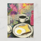 ブレックファーストスチルライフコラージュ ポストカード (正面)