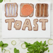 ブレックファーストトーストキッチンタオル キッチンタオル (折り畳み)