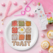 ブレックファーストトースト紙プレート ペーパープレート (パーティー)