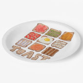 ブレックファーストトースト紙プレート ペーパープレート (アングル)