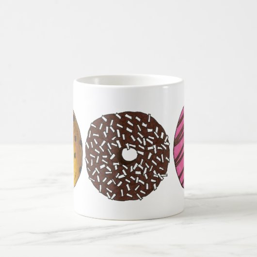 ブレックファーストドーナツショップジャンクフードグルメ コーヒーマグカップ (中央)