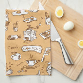 ブレックファーストパターン2 キッチンタオル (四つ折り)