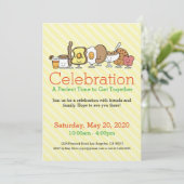 ブレックファーストパーティーフードアイコン招待状 招待状 (スタンド正面)