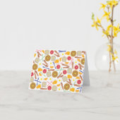 ブレックファーストフーズパターンノテカード カード (黄色い花)