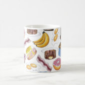 ブレックファーストフーズベーコンパンケーキマフィンバナナエッグス コーヒーマグカップ (中央)