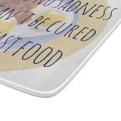 ブレックファーストフードエッグオンプレートおもしろいやる気を起こさせる カッティングボード (角)