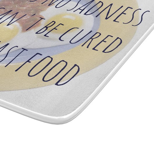 ブレックファーストフードエッグオンプレートおもしろいやる気を起こさせる カッティングボード (角)