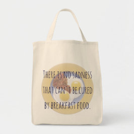 ブレックファーストフードエッグオンプレートおもしろいやる気を起こさせる トートバッグ