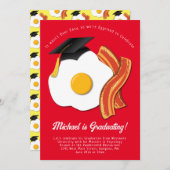 ブレックファーストブランチ卒業パーティー招待状 招待状 (正面/裏面)