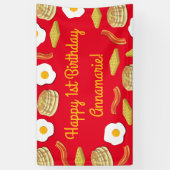 ブレックファーストブランチ誕生日パーティキッズ 横断幕 (縦)