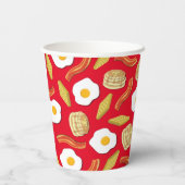 ブレックファーストブランチ誕生日パーティーキッズキュート紙クー 紙コップ (裏面)