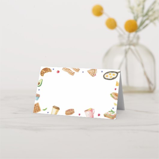 ブレックファーストブルンチフードテント座席表 プレイスカード (正面)