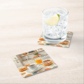 ブレックファーストモーニングコーヒードナッツコースターセット スクエアペーパーコースター (インサイチュ)