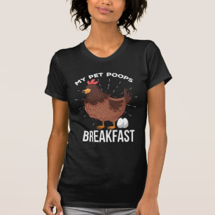 ブレックファーストユーモアチキンウンチエッグスおもしろい農業 Tシャツ