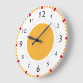 ブレックファーストルームサンシャインレトロクロック ラージ壁時計 (傾斜)