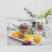 ブレックファースト招待状カード 招待状 (スタンド正面)