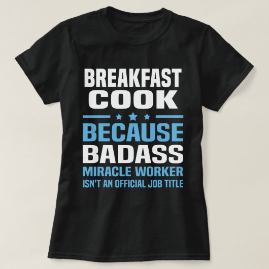 ブレックファースト調理師 Tシャツ (デザイン正面)