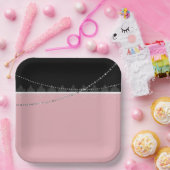 ブレックファースト&ブランチピンク&ブラック ペーパープレート (パーティー)