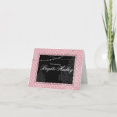 ブレックファースト&ブランチピンク&ホワイト水玉模様 シーズンカード (正面)