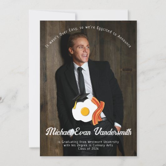 ブレックファーブランチ卒業パーティー発表 招待状 (正面)