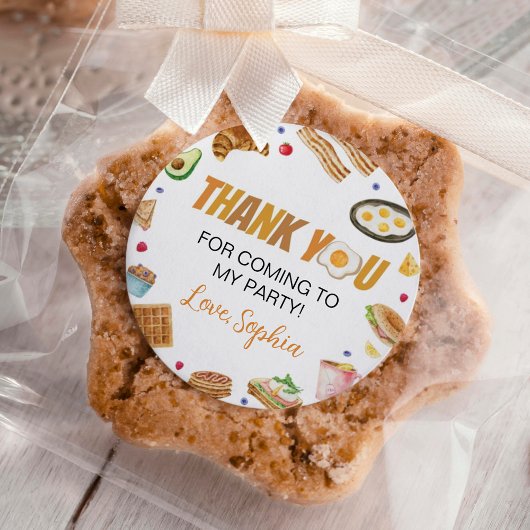 ブレックファーブランチ誕生日クラシックラウンドステッカー ラウンドシール