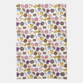 ブレックファーブルッチフードベーゲルドナットトーストエッグベーコン キッチンタオル (縦)