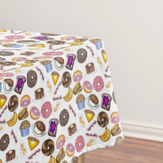 ブレックファーブルッチフードベーゲルドナットトーストエッグベーコン テーブルクロス (インサイチュ)