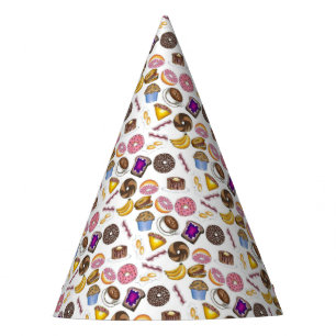 ブレックファーブルッチフードベーゲルドナットトーストエッグベーコン パーティーハット