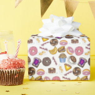 ブレックファーブルッチフードベーゲルドナットトーストエッグベーコン ラッピングペーパー