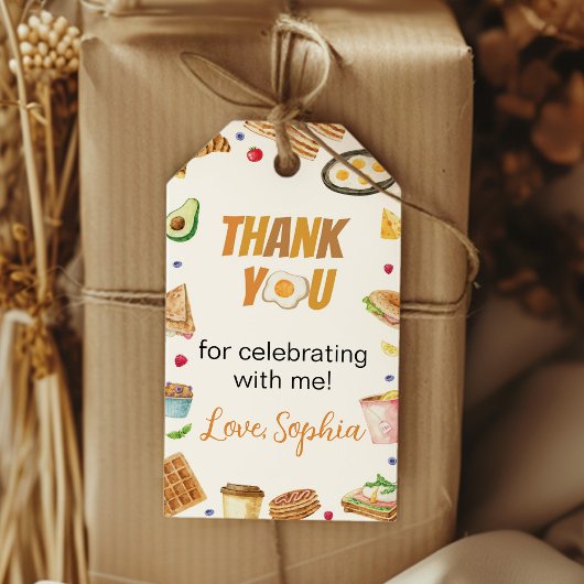 ブレックファーブルンチバースデーパーティーサンキューユーラベル ギフトタグ