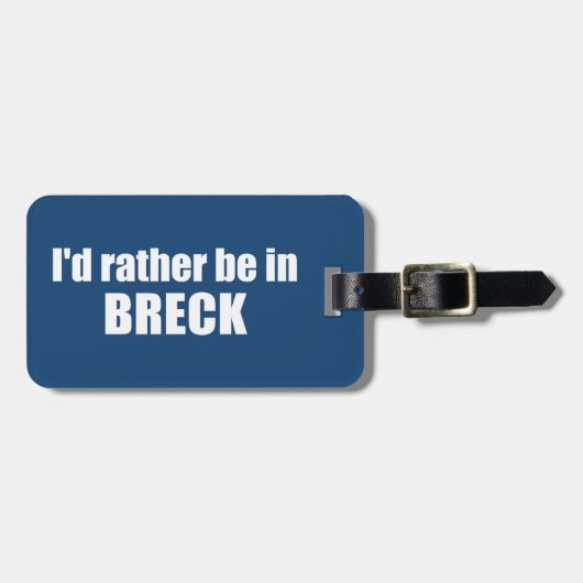 ブレッケンリッジ、コロラド州にいたい ラゲッジタグ (正面横)