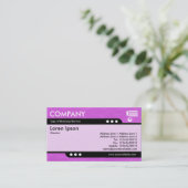 ブレットトレイン – マゼンタのクリンク紙テクスチャ 名刺 (スタンド正面)