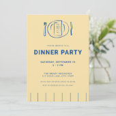 ブレッドアンドバターディナーパーティの招待状 招待状 (スタンド正面)