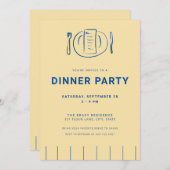 ブレッドアンドバターディナーパーティの招待状 招待状 (正面/裏面)