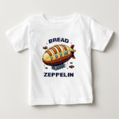 ブレッドツェッペリン – ピクセルアートエアシップレトロデザイン ベビーTシャツ (正面)