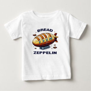 ブレッドツェッペリン – ピクセルアートエアシップレトロデザイン ベビーTシャツ