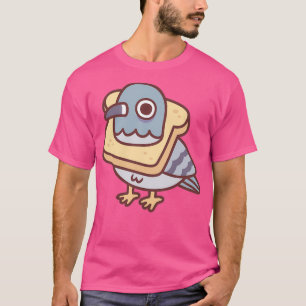 ブレッドネックレス付きかわいいおもしろい鳩1 Tシャツ