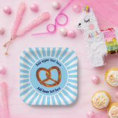 ブレッドノットプレッツェルオンオクトーバーフェストブルー&ホワイト ペーパープレート (パーティー)